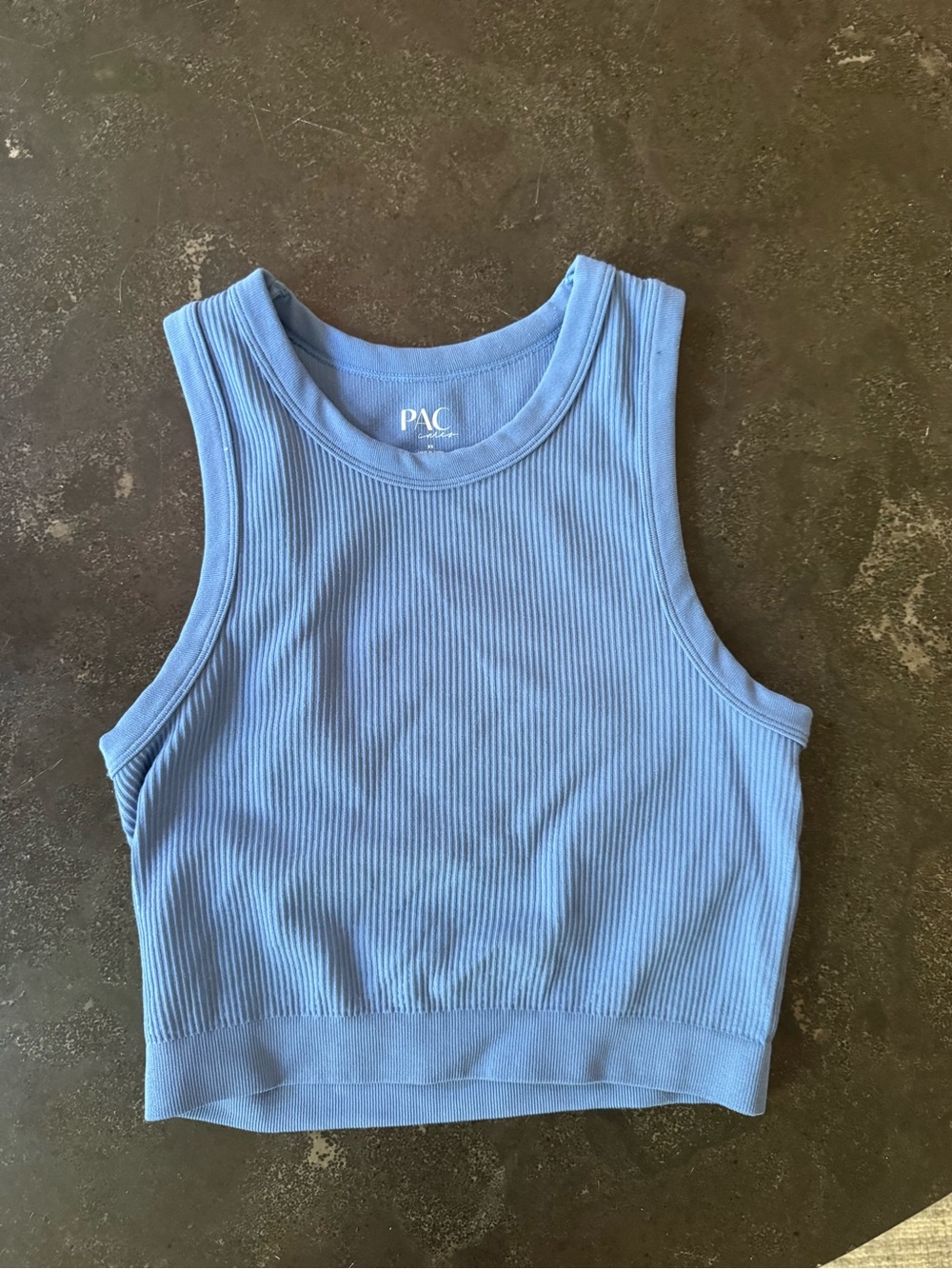 PacSun Light Blue Ribbed Crop Tank